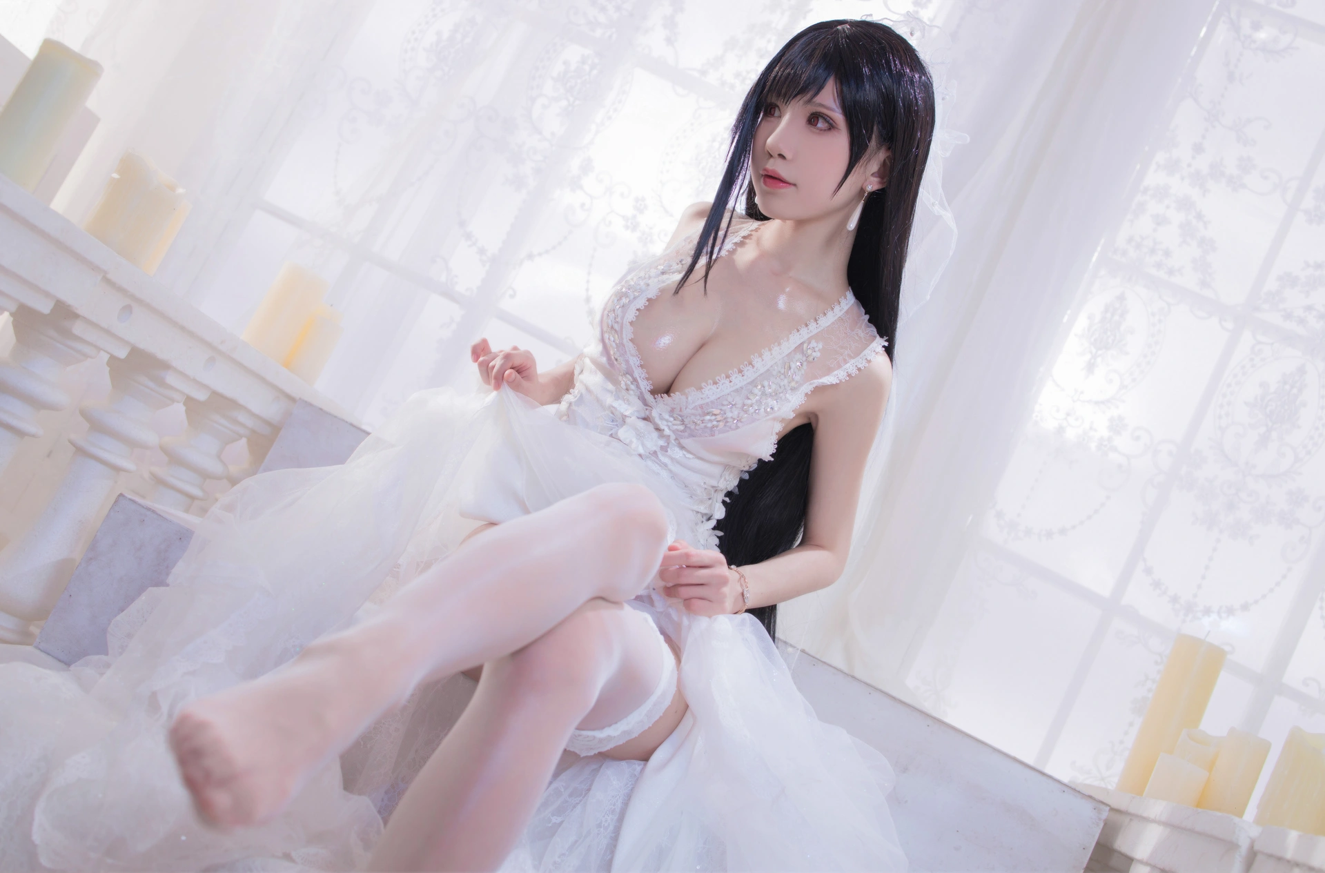 水淼Aqua - NO.63 蒂法蜜蜂&婚纱&黑皮蜜蜂 3