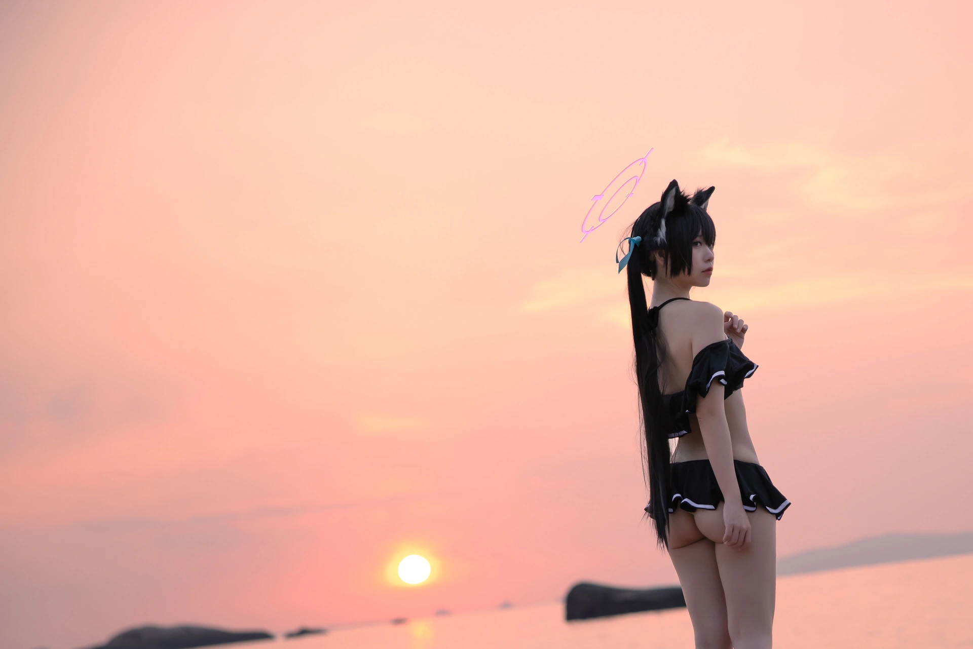 G44不会受伤 - NO.80 碧蓝档案 黑見芹香 海边泳装 1